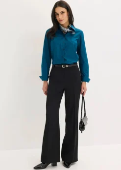 bonprix Bekleidung·Jacken & Mäntel|Blusen & Tuniken|Hemdbluse blaupetrol