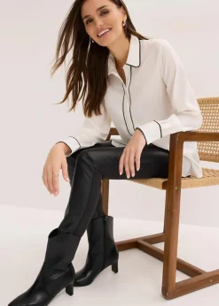 Hemdbluse aus fließendem Satin|bonprix Online