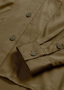 bonprix Bekleidung·Jacken & Mäntel|Blusen & Tuniken|Hemdbluse aus fließendem Satin erdoliv