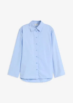 bonprix Bekleidung·Jacken & Mäntel|Blusen & Tuniken|Hemdbluse aus reiner Baumwolle perlblau