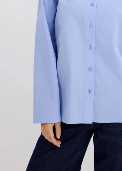 bonprix Bekleidung·Jacken & Mäntel|Blusen & Tuniken|Hemdbluse aus reiner Baumwolle perlblau