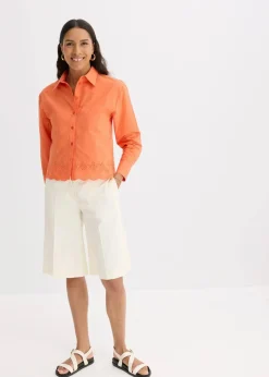 bonprix Bekleidung·Jacken & Mäntel|Blusen & Tuniken|Hemdbluse aus reiner Baumwolle mango