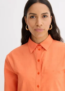 bonprix Bekleidung·Jacken & Mäntel|Blusen & Tuniken|Hemdbluse aus reiner Baumwolle mango
