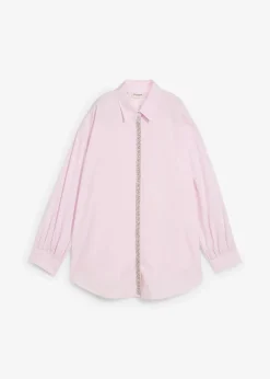 Hemdbluse mit Strass-Applikation|bonprix Discount