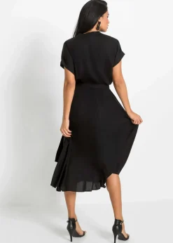 bonprix Bekleidung·Pullover & Strickjacken|Kleider|Hemdblusenkleid schwarz