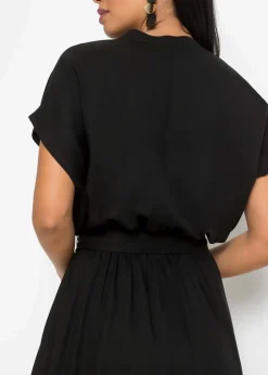 bonprix Bekleidung·Pullover & Strickjacken|Kleider|Hemdblusenkleid schwarz