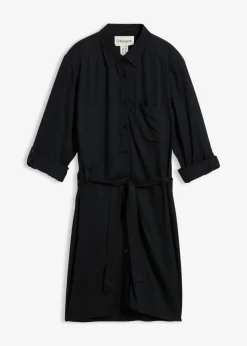 Hemdblusenkleid aus fließender Viskose|bonprix Best