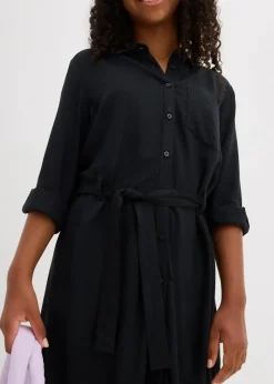 Hemdblusenkleid aus fließender Viskose|bonprix Best