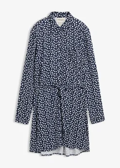 Hemdblusenkleid aus fließender Viskose|bonprix