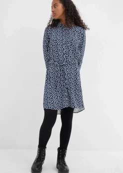 Hemdblusenkleid aus fließender Viskose|bonprix