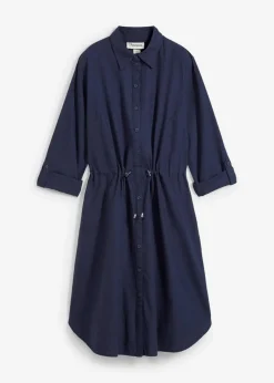 Hemdblusenkleid aus Leinen-Baumwoll-Mix|bonprix Discount