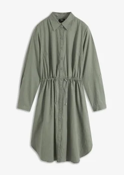 Hemdblusenkleid aus Leinen-Baumwoll-Mix|bonprix Discount