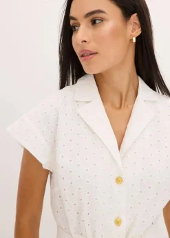 Hemdblusenkleid aus Lochspitze|bonprix Online