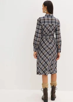 Hemdblusenkleid aus softem Flanell|bonprix Clearance