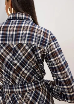 Hemdblusenkleid aus softem Flanell|bonprix Clearance