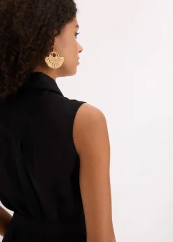 bonprix Bekleidung·Pullover & Strickjacken|Kleider|Hemdblusenkleid aus Viskose schwarz