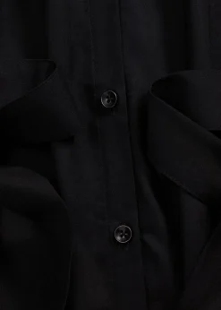 bonprix Bekleidung·Pullover & Strickjacken|Kleider|Hemdblusenkleid aus Viskose schwarz