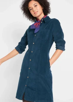 Hemdblusenkleid Cord, Stretch|bonprix Discount