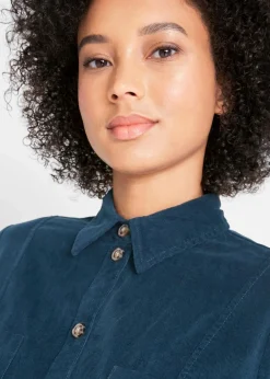 Hemdblusenkleid Cord, Stretch|bonprix Discount