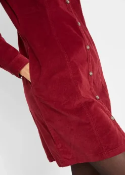 Hemdblusenkleid Cord, Stretch|bonprix Clearance