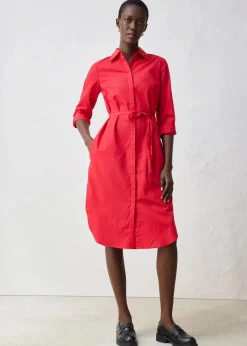 Hemdblusenkleid mit Seidenanteil|bonprix Discount