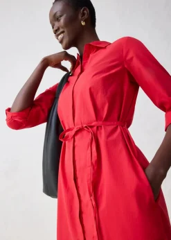 Hemdblusenkleid mit Seidenanteil|bonprix Discount