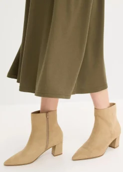 bonprix Bekleidung·Pullover & Strickjacken|Kleider|Hemdblusenkleid mit Viskose dunkeloliv