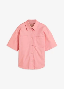 bonprix Jacken & Mäntel|Hemdjacke mit kurzem Ärmel softrosa