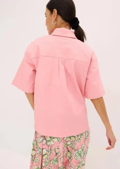 bonprix Jacken & Mäntel|Hemdjacke mit kurzem Ärmel softrosa