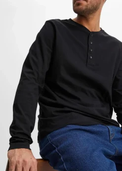 Henleyshirt aus reiner Baumwolle (2er Pack)|bonprix Sale