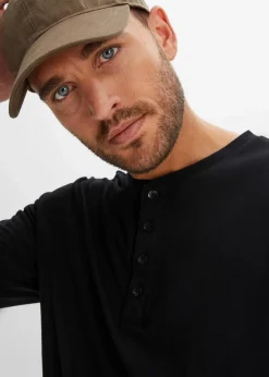 Henleyshirt aus reiner Baumwolle (2er Pack)|bonprix Sale