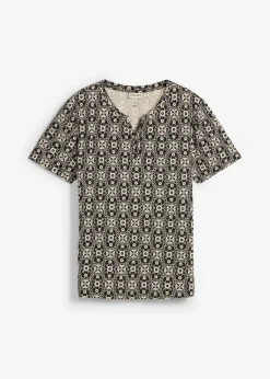 Henleyshirt aus reiner Baumwolle|bonprix