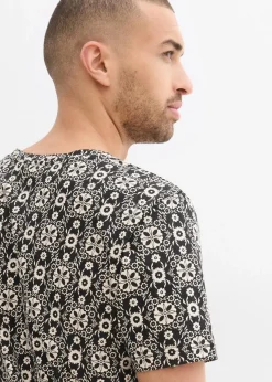 Henleyshirt aus reiner Baumwolle|bonprix