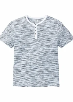 Henleyshirt, aus reiner Baumwolle, Kurzarm|bonprix