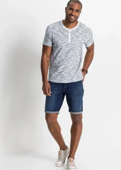 Henleyshirt, aus reiner Baumwolle, Kurzarm|bonprix