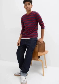 Henleyshirt aus reiner Bio-Baumwolle (2er Pack)|bonprix Clearance