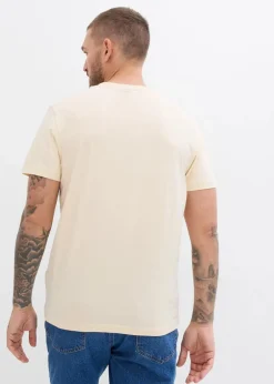 bonprix Große Größen|Basics|Henleyshirt aus reiner Bio-Baumwolle (3er Pack) oliv + beige + dunkelblau