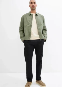 bonprix Große Größen|Basics|Henleyshirt aus reiner Bio-Baumwolle (3er Pack) oliv + beige + dunkelblau