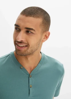 Henleyshirt aus reiner Bio-Baumwolle (2er Pack)|bonprix Discount