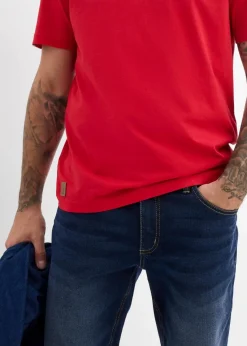 bonprix Shirts & Polos|Basics|Henleyshirt aus reiner Bio-Baumwolle (2er Pack) rot+dunkelblau