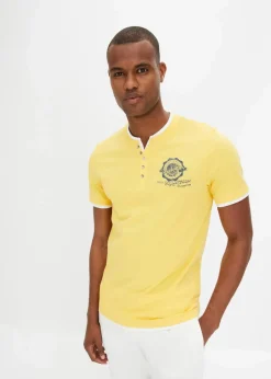 Henleyshirt, Kurzarm (2er Pack) aus reiner Bio-Baumwolle|bonprix