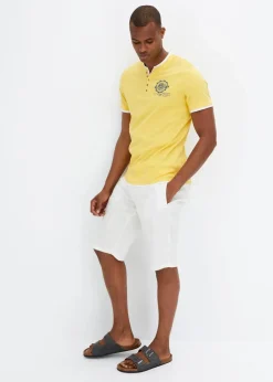 Henleyshirt, Kurzarm (2er Pack) aus reiner Bio-Baumwolle|bonprix