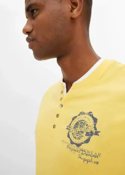 Henleyshirt, Kurzarm (2er Pack) aus reiner Bio-Baumwolle|bonprix