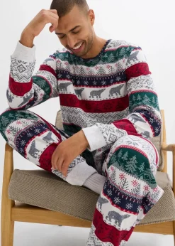 Herren Pyjama aus reiner Baumwolle mit Geschenktasche|bonprix New