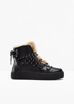 bonprix Sneaker|High-Top-Sneaker mit Plateau-Sohle schwarz