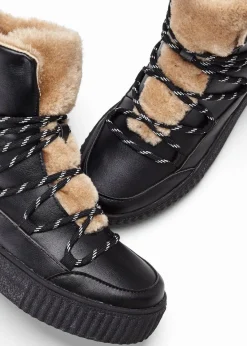 bonprix Sneaker|High-Top-Sneaker mit Plateau-Sohle schwarz