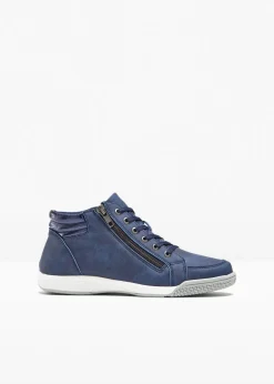 bonprix Sneaker|Gefütterte Winterschuhe|High-Top-Sneaker mit Reißverschluss dunkelblau