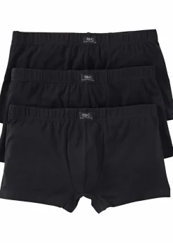 bonprix Boxershorts|Große Größen|Hipster mit Baumwolle (3er Pack) schwarz
