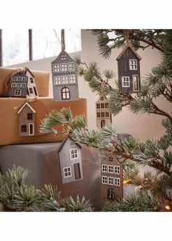 bonprix Sehr Beliebt|Wanddekoration|Hängedeko Häuser (8er Pack) grau/braun