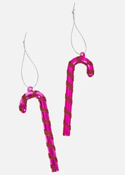 bonprix Wanddekoration|Wohnaccessoires|Hängedeko Zuckerstangen (2er Pack) pink/rot